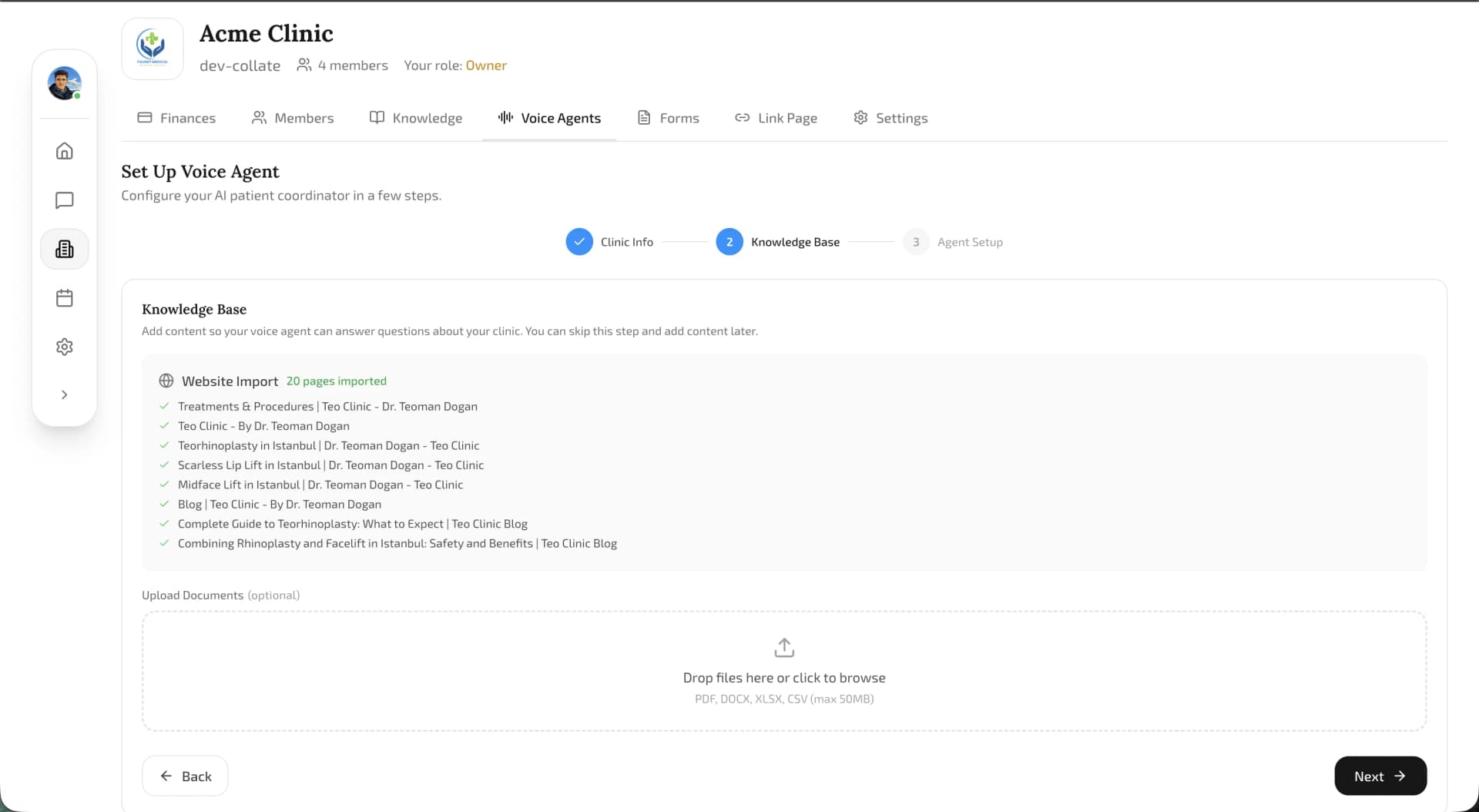 20 pages successfully imported from the website