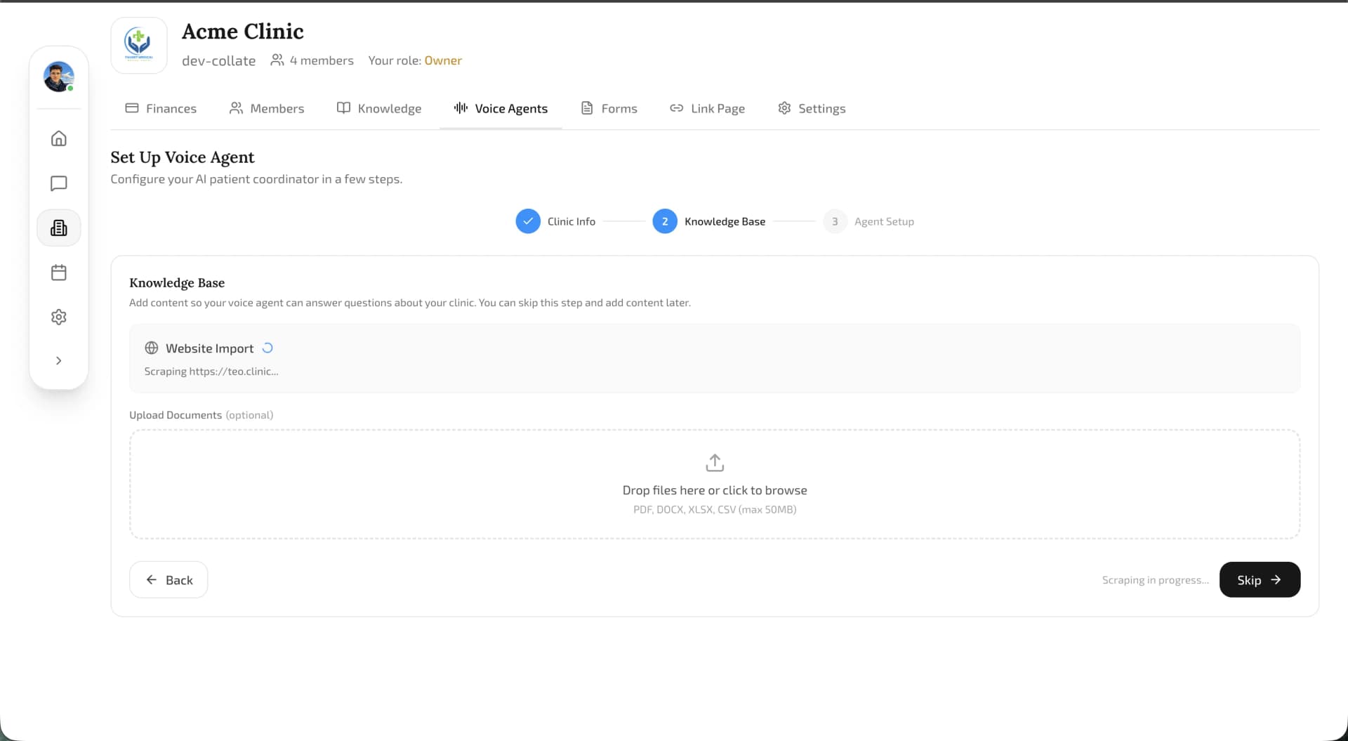 Wizard crawling and scraping website data